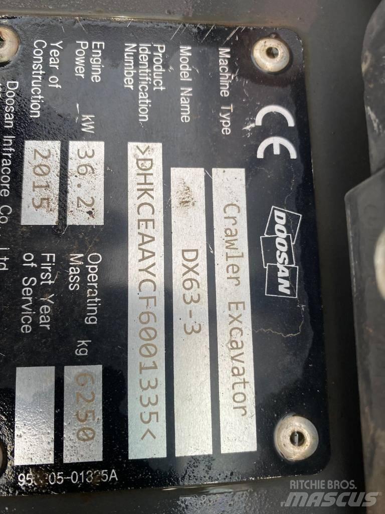 Doosan DX 63-3 소형 굴삭기 7톤 미만