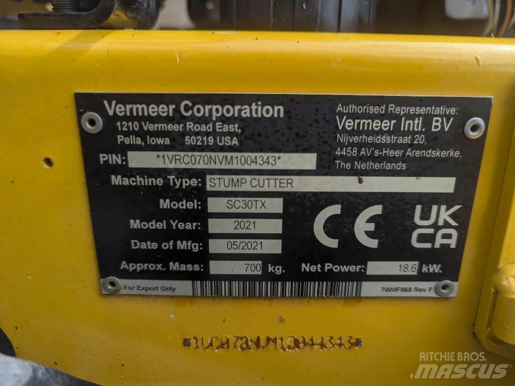 Vermeer SC30TX 스텀프 그라인더