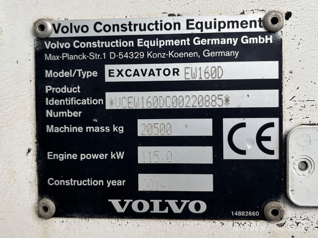 Volvo EW 160 D  휠 굴삭기