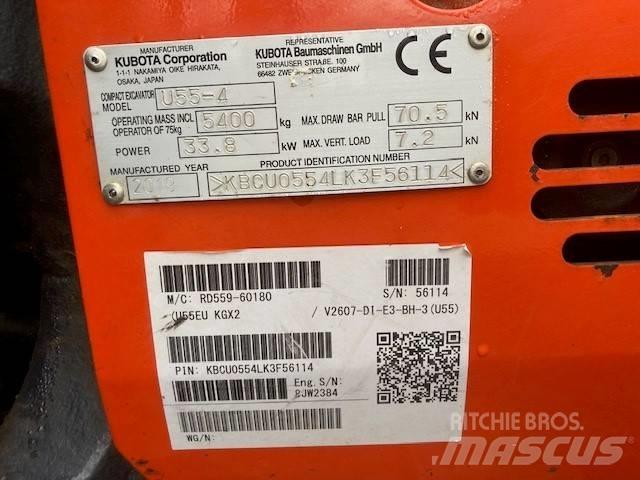 Kubota U 55-4 소형 굴삭기 7톤 미만