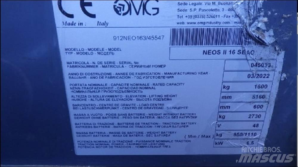 OMG NEOS II 16 SAEC 전동 지게차