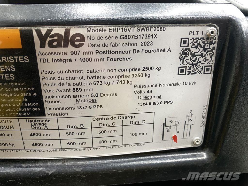Yale ERP16VT 전동 지게차