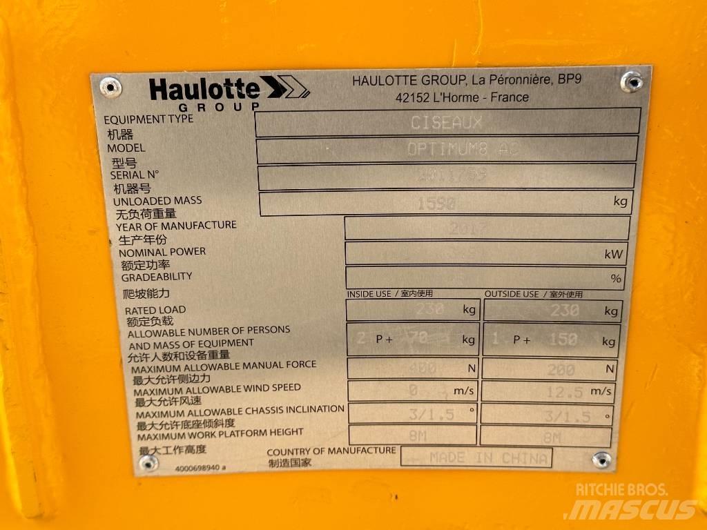 Haulotte OPTIMUM 8 가위형 리프트