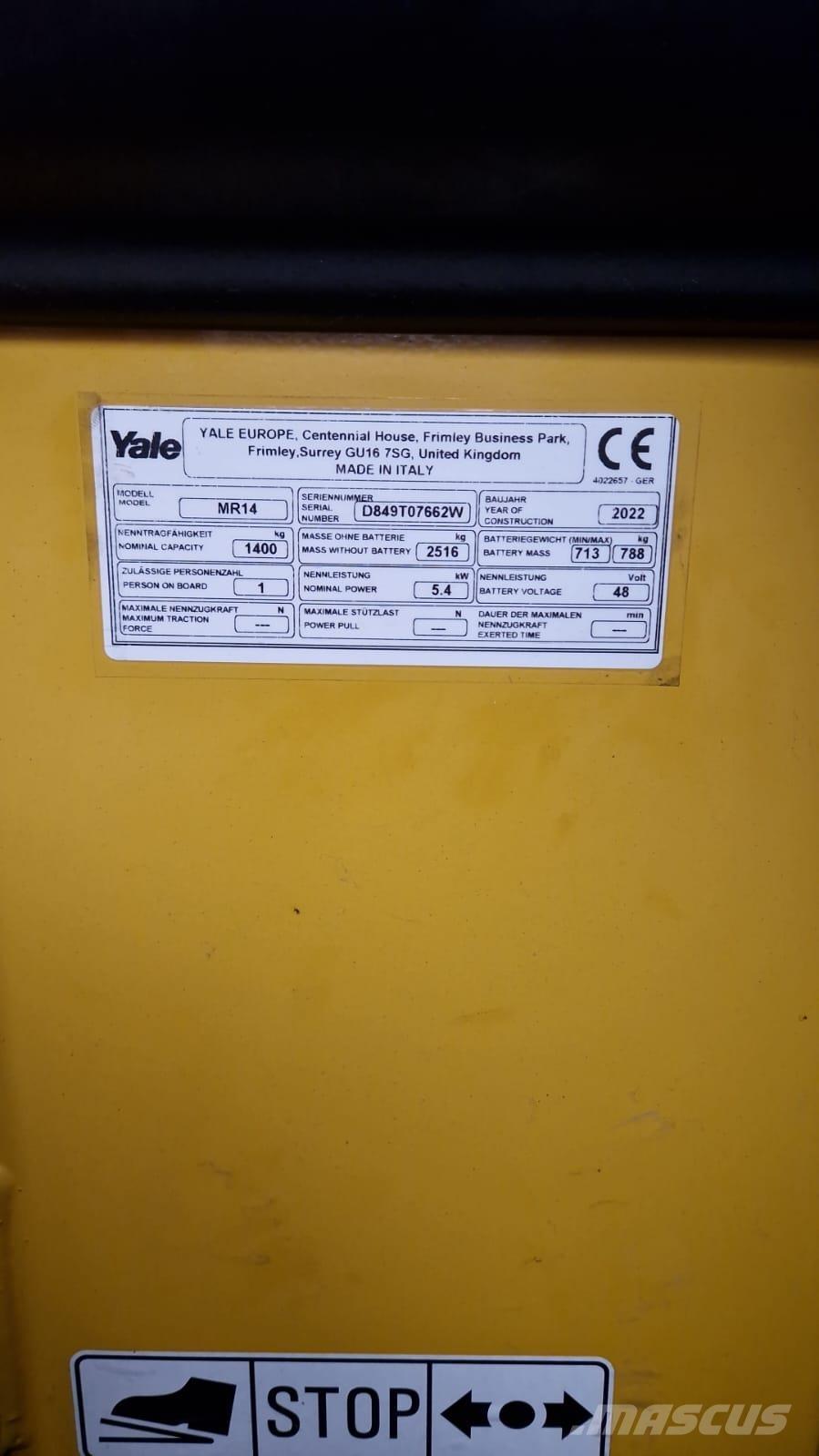 Yale MR14 리치 트럭