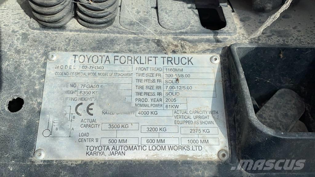 Toyota 02-7 FG 40 LPG 지게차