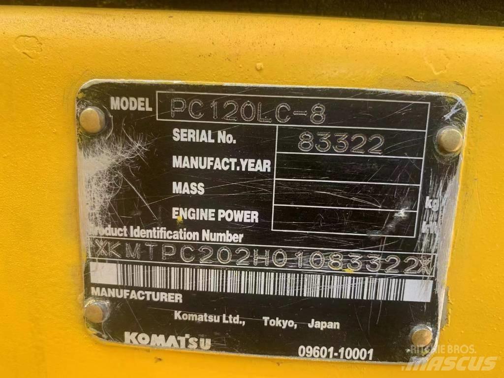 Komatsu PC 120-8 중형굴삭기 7톤-28톤