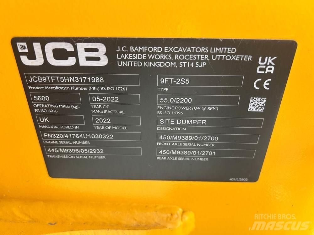 JCB 9TFT-2 건설현장 덤프트럭