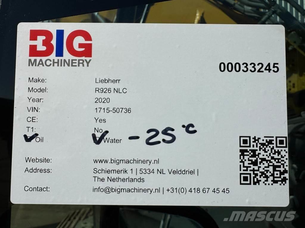 Liebherr R926 NLC 대형 굴삭기 29톤 이상
