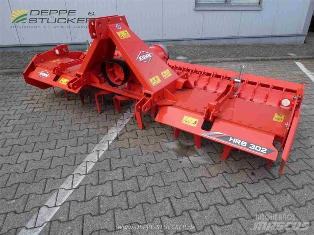 Kuhn HRB 302 D 파워 하로우 및 로토틸러(회전 경운기)