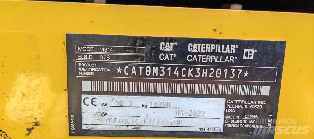 CAT 314  휠 굴삭기