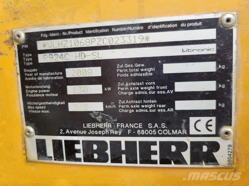 Liebherr R924 C SL 대형 굴삭기 29톤 이상