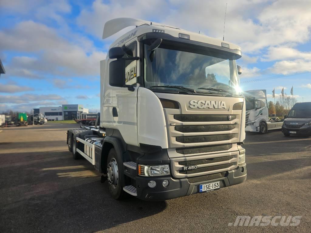Scania R 450 6x2*4 훅 리프트 트럭