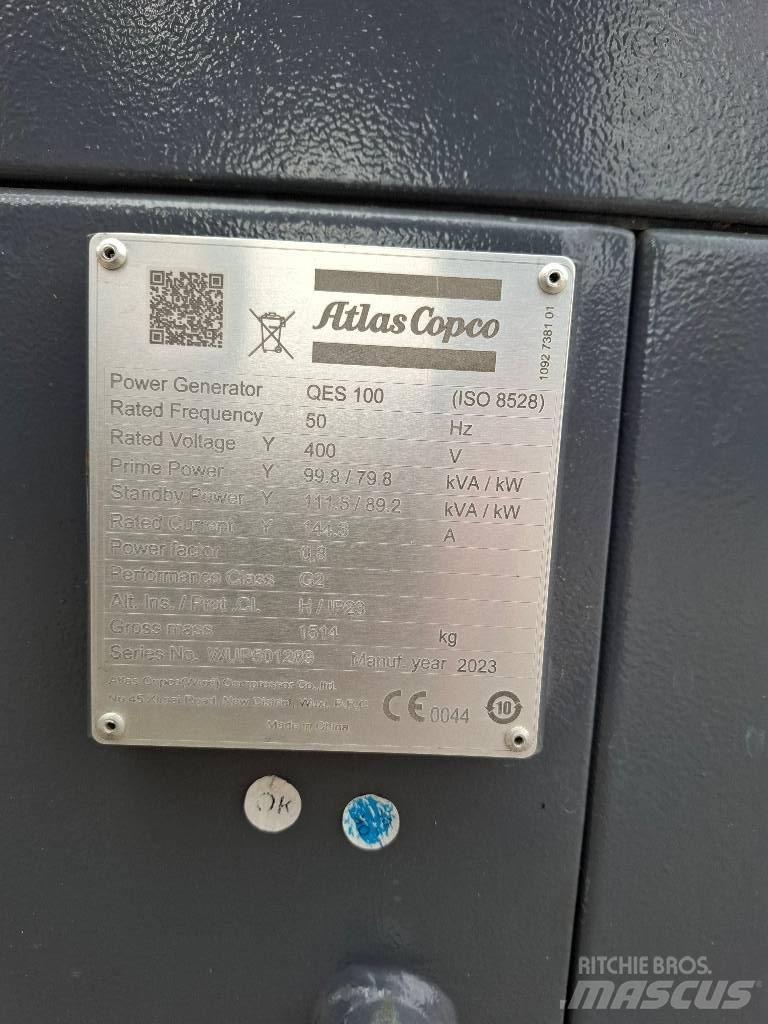 Atlas Copco QES 100 디젤 발전기