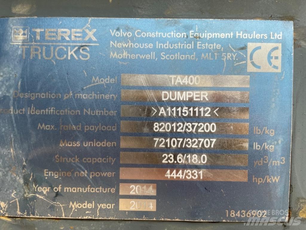 Terex TA 400 연결식 홀러
