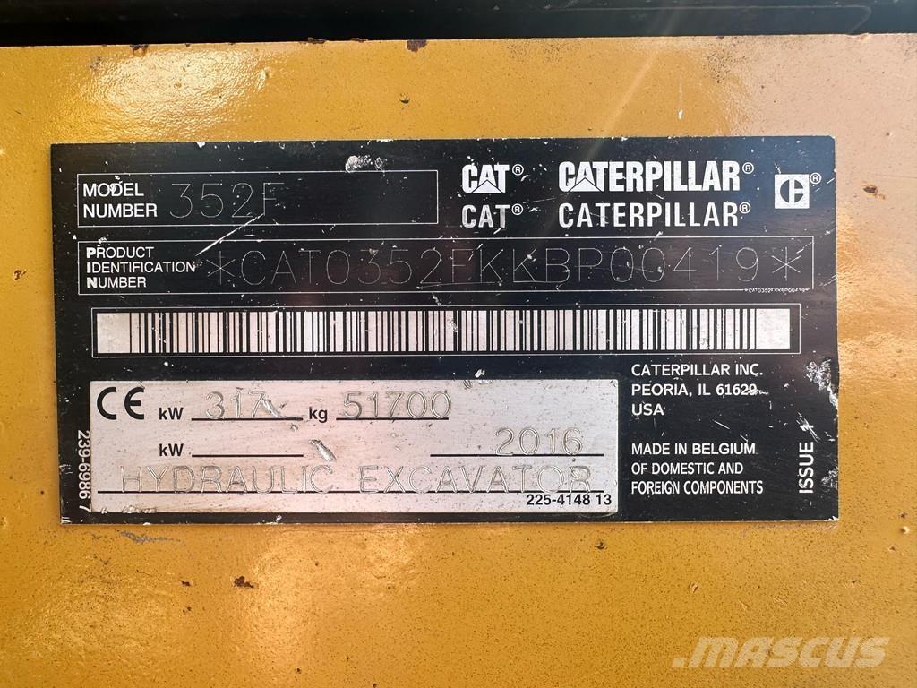 CAT 352F 대형 굴삭기 29톤 이상