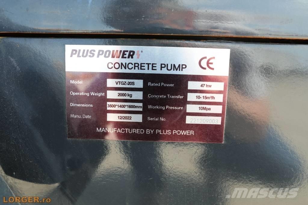 Plus Power VTGZ - 20S 콘크리트 펌프카