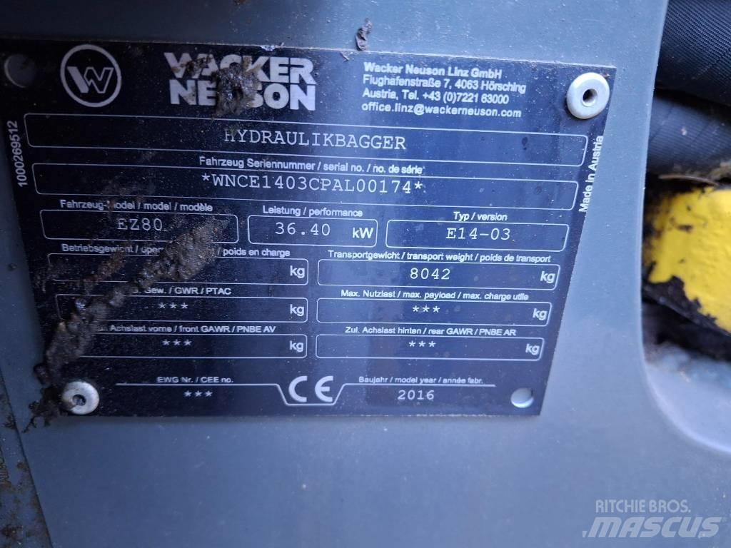 Wacker Neuson EZ 80 중형굴삭기 7톤-28톤