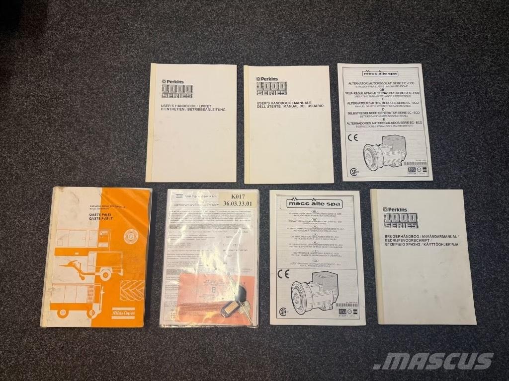 Atlas Copco QAS 78 디젤 발전기