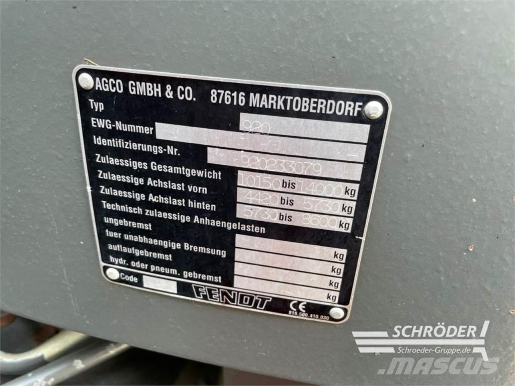 Fendt 920 VARIO 트랙터