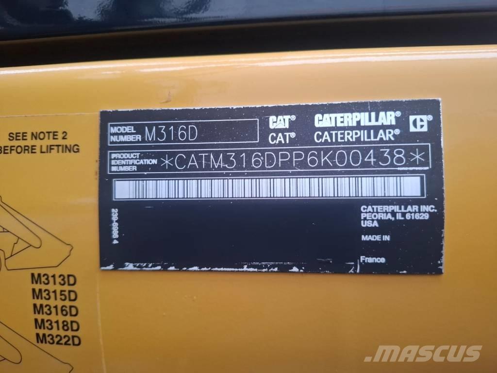 CAT M 316 D  휠 굴삭기