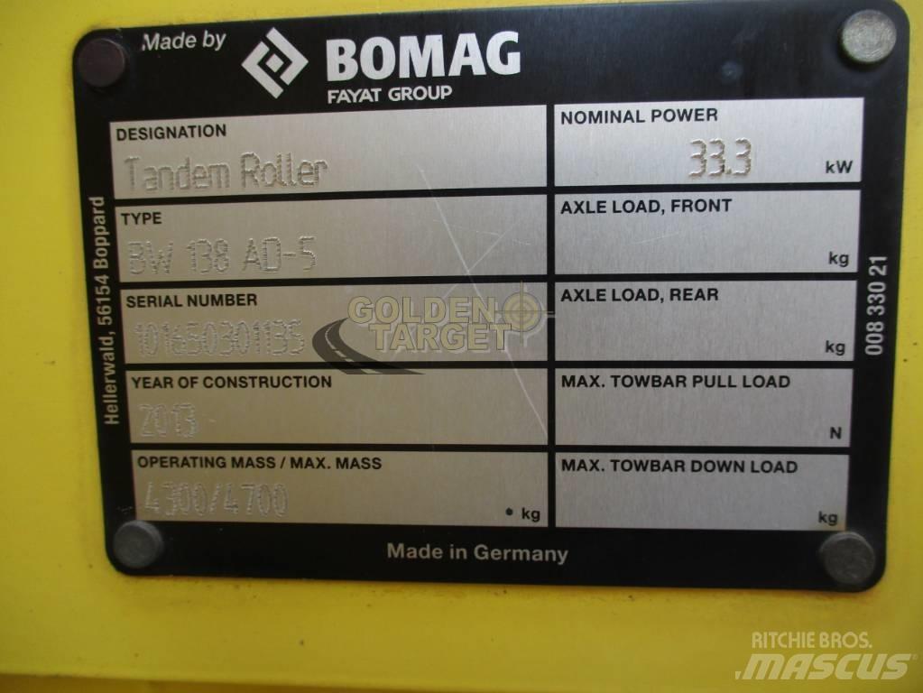 Bomag BW 138 AD-5 트윈 드럼 롤러