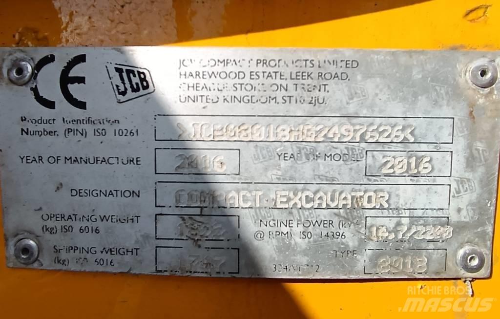 JCB 8018 CTS 소형 굴삭기 7톤 미만