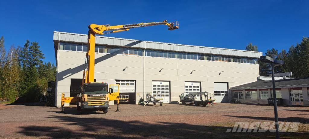 Scania P124 GB 트럭 탑재 고소작업대