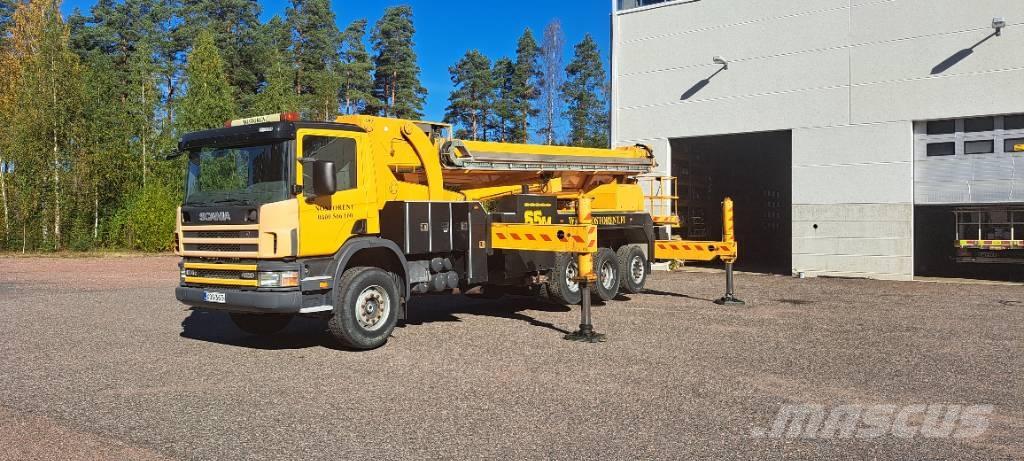 Scania P124 GB 트럭 탑재 고소작업대