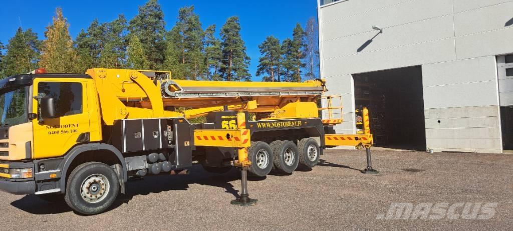 Scania P124 GB 트럭 탑재 고소작업대