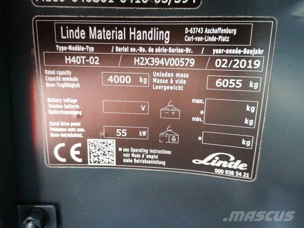 Linde H40T-02 LPG 지게차