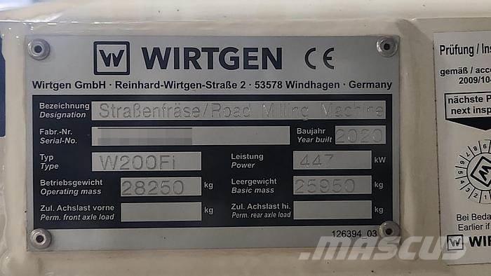 Wirtgen W200Fi 콘크리트 스톤 머신