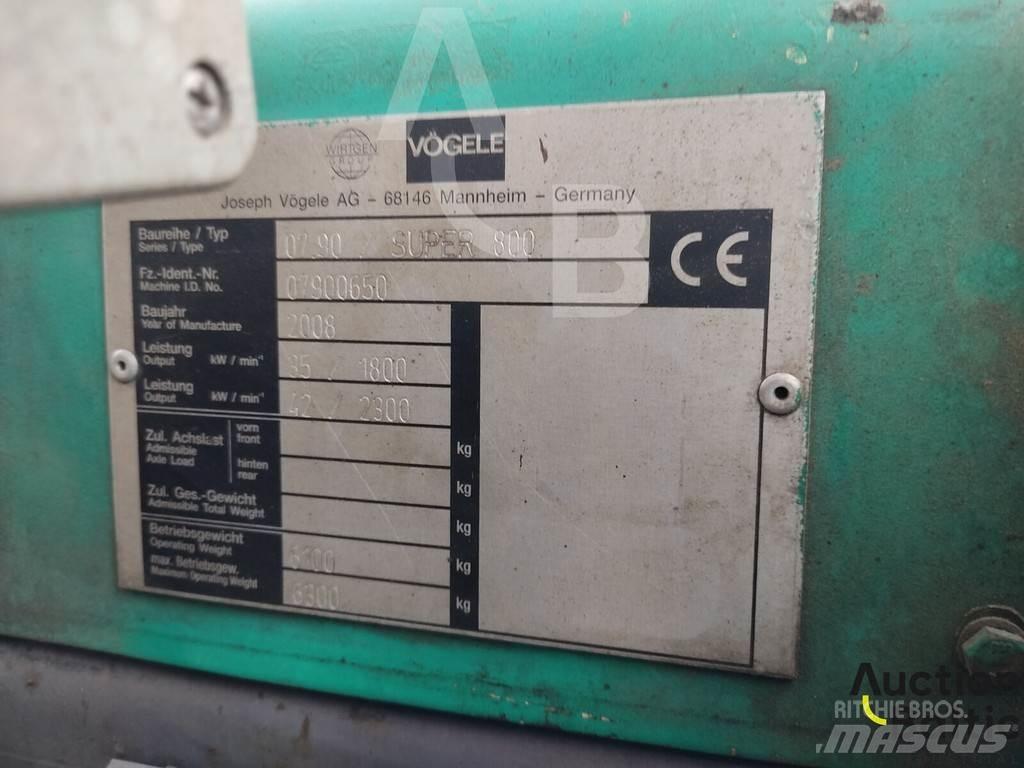 Vögele Super 800 아스팔트 포장장비
