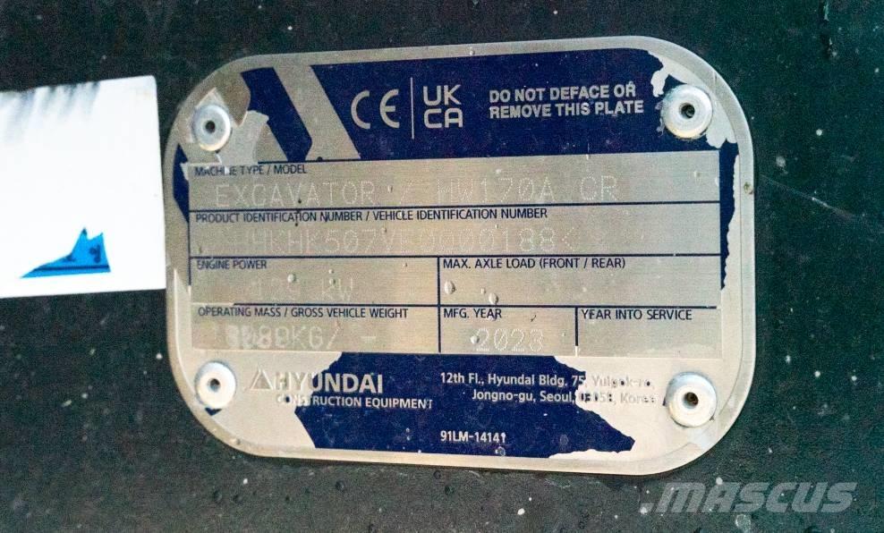 Hyundai HW 170 ACR  휠 굴삭기