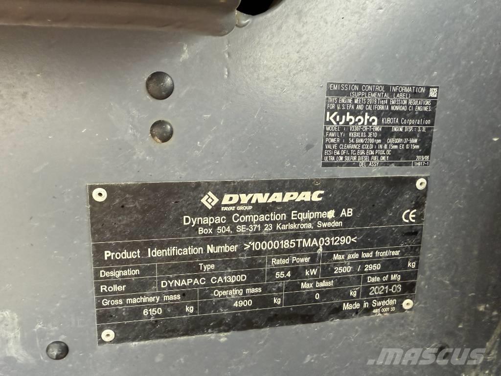 Dynapac CA 1300 D 싱글 드럼 롤러