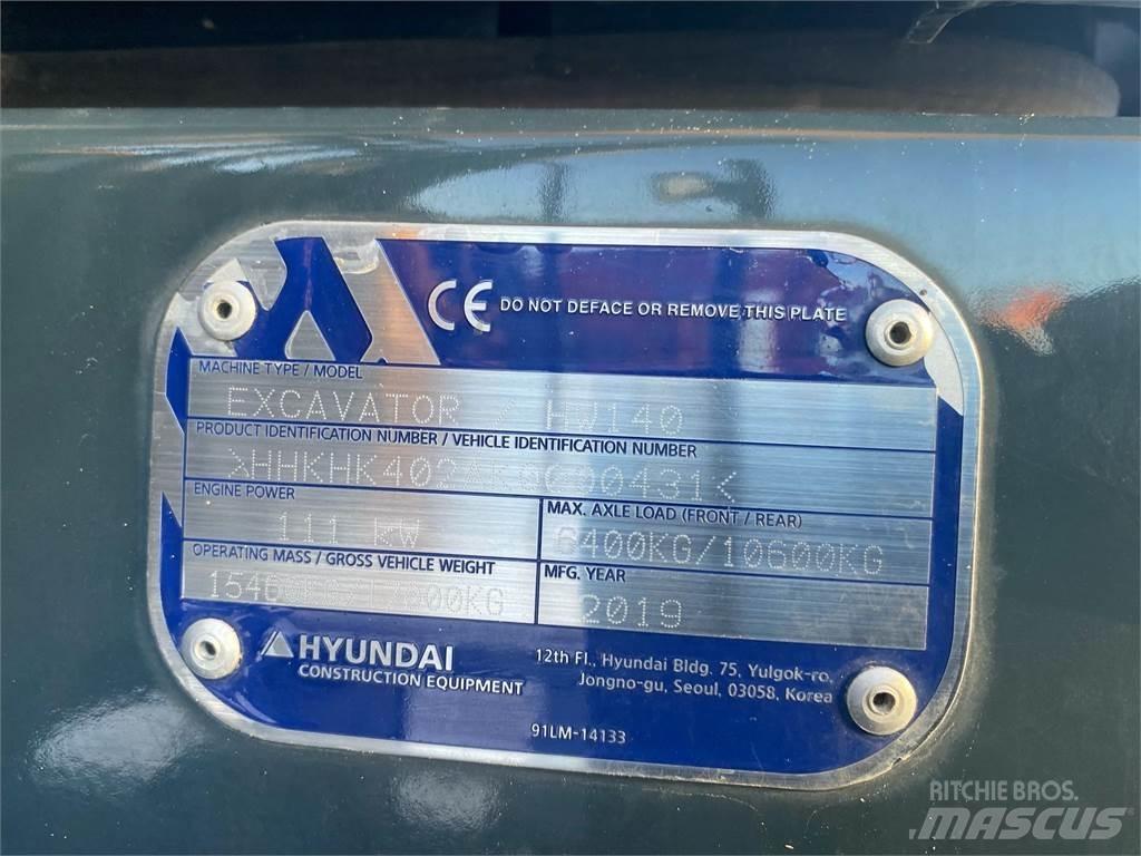 Hyundai HW140  휠 굴삭기