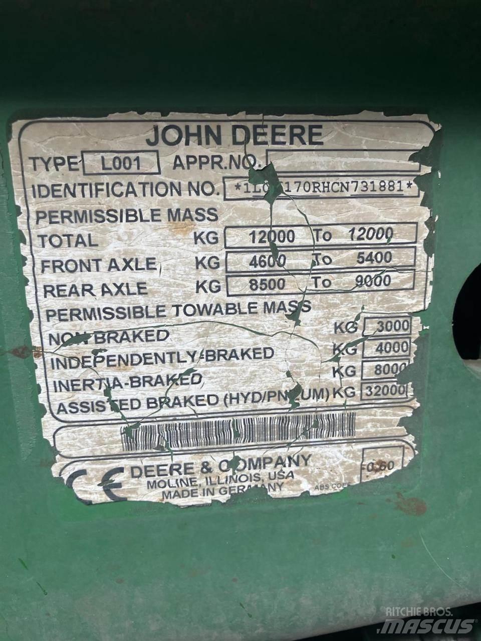 John Deere 6170R 트랙터
