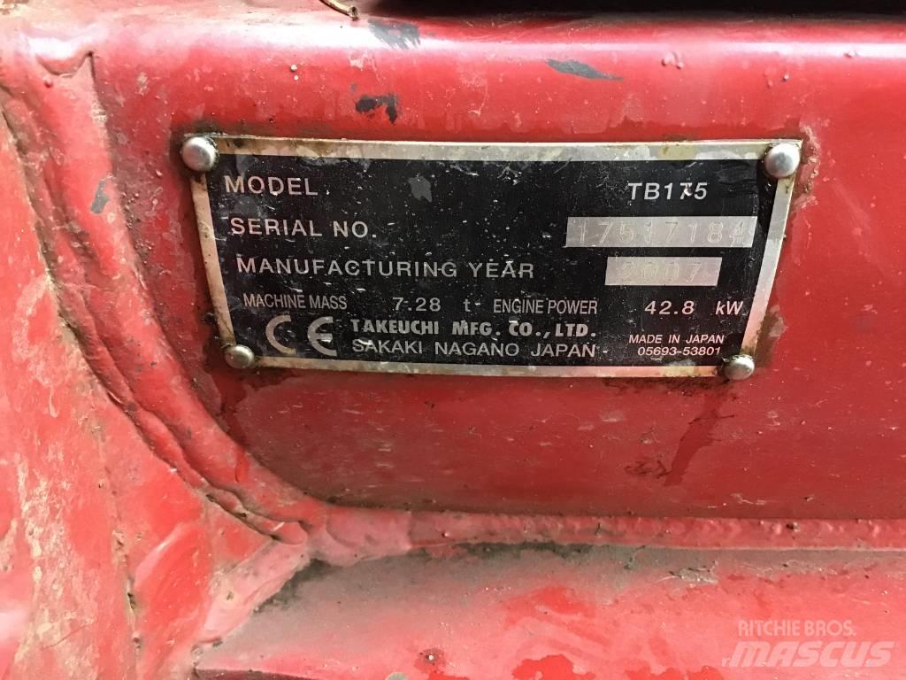 Takeuchi TB 175 중형굴삭기 7톤-28톤