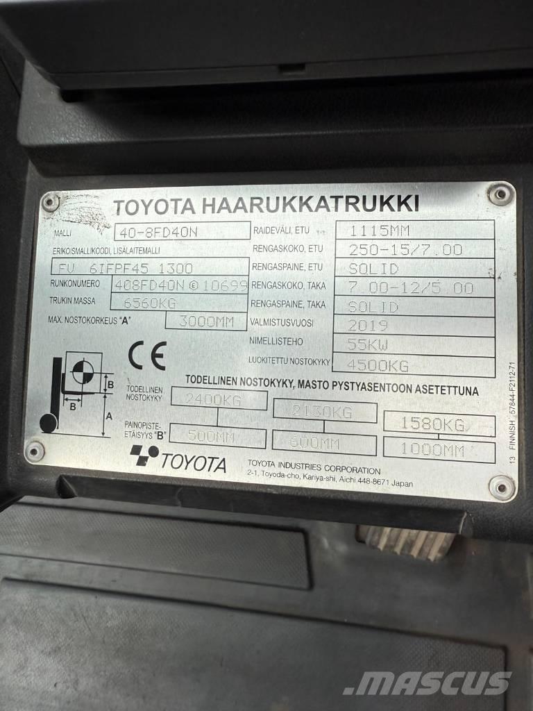 Toyota 40-8 FD 40 N 디젤 지게차