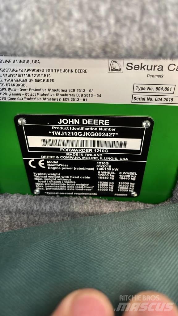 John Deere 1210G 원목 포워더