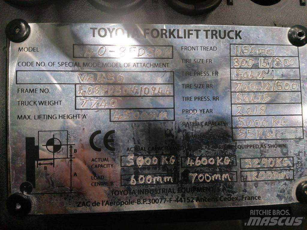 Toyota 40-8FD50N 디젤 지게차
