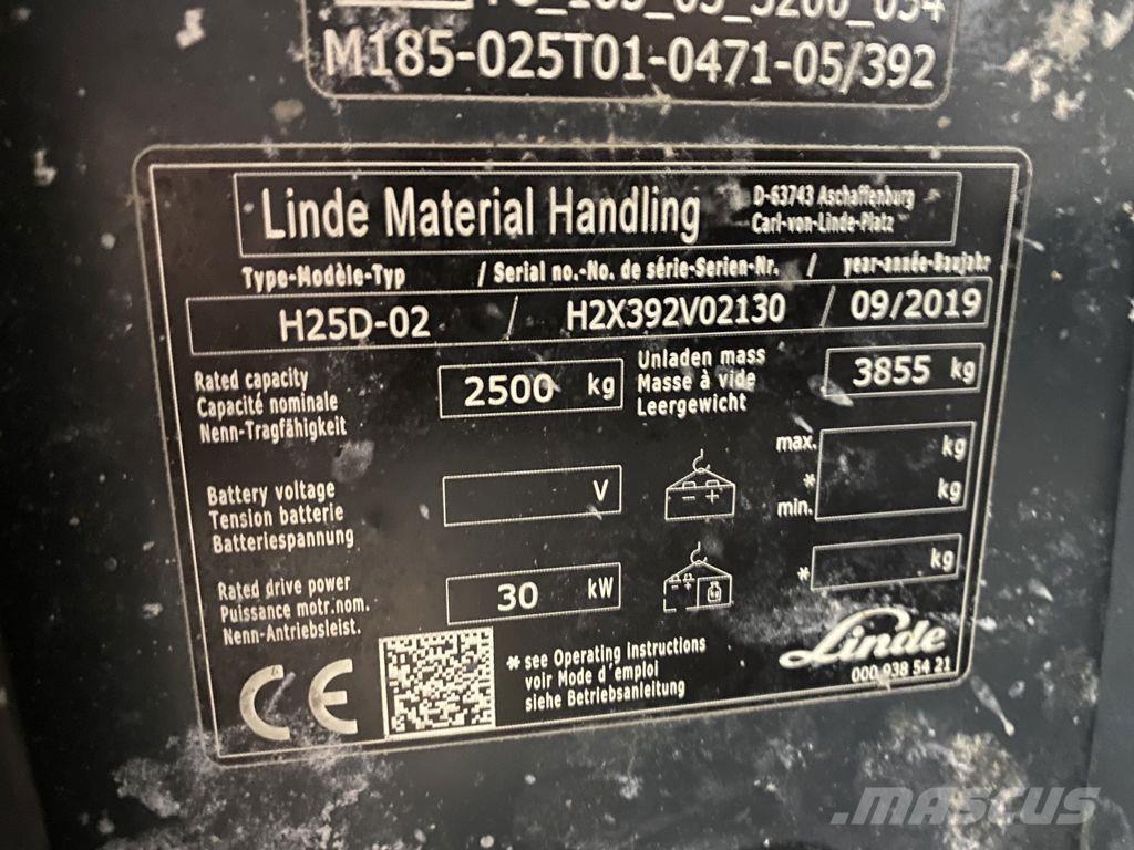 Linde H25D-02 디젤 지게차