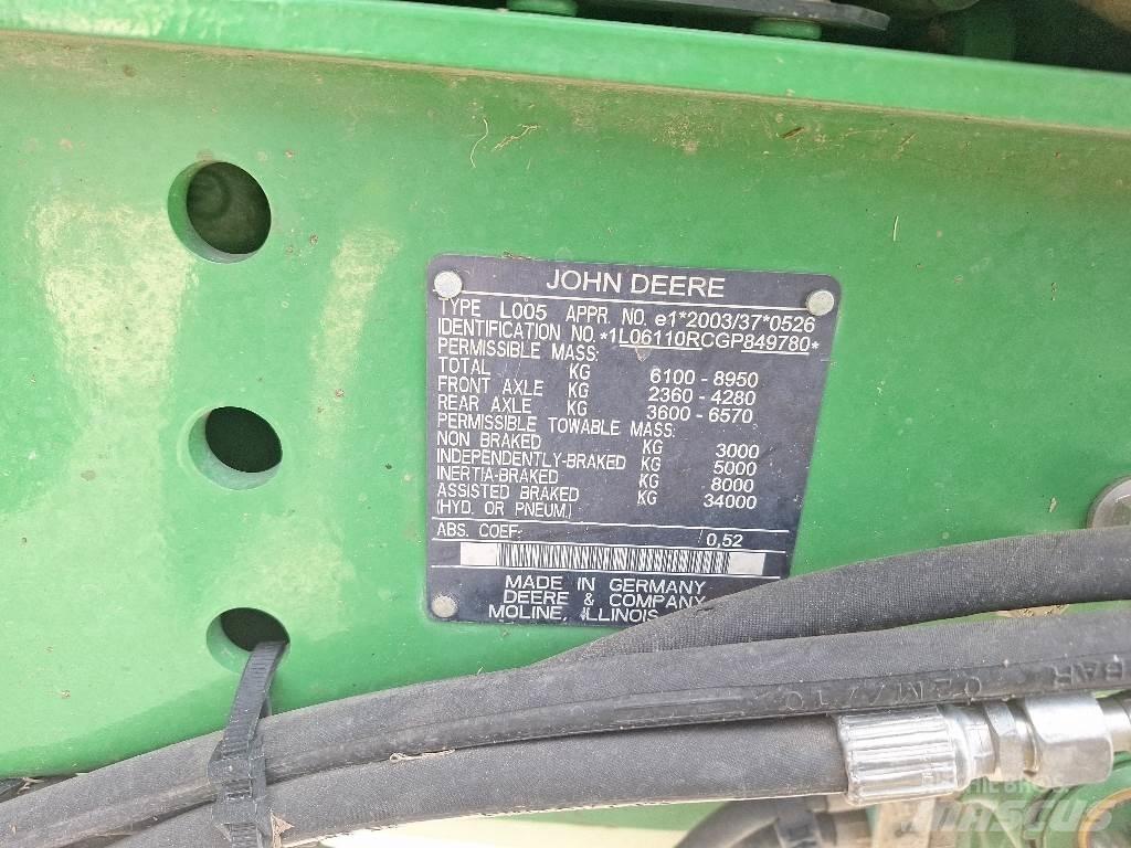 John Deere 6110R 트랙터
