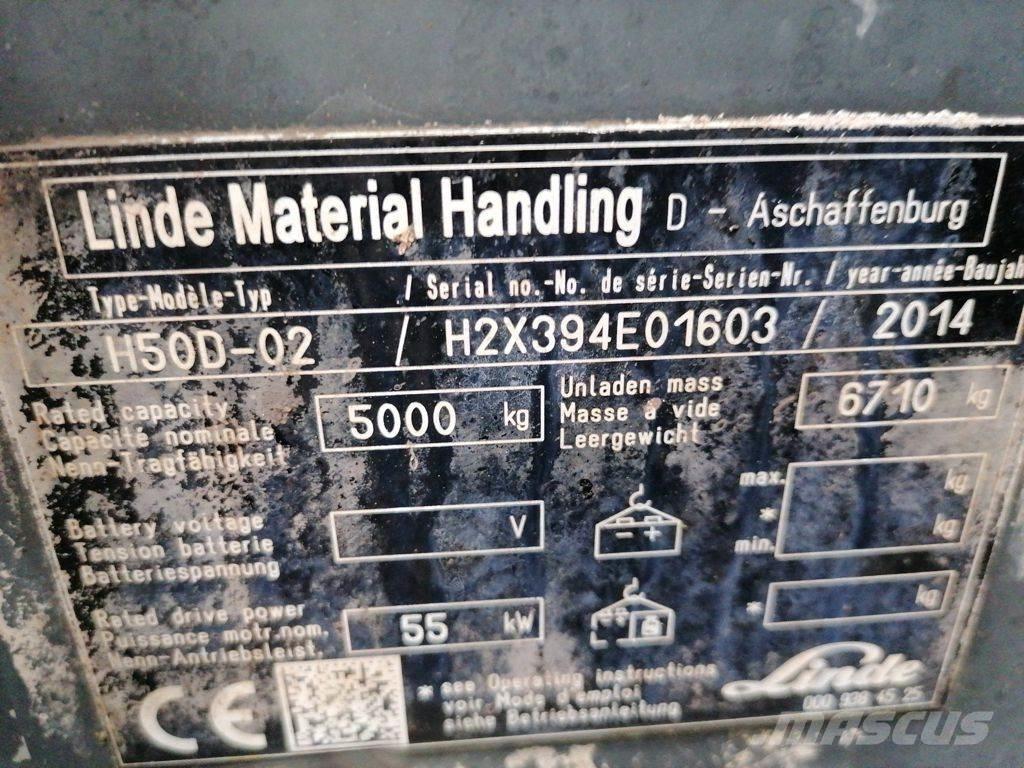 Linde H50D-02 디젤 지게차