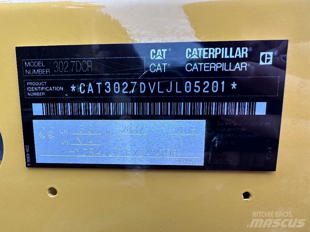 CAT 302.7 D CR 소형 굴삭기 7톤 미만