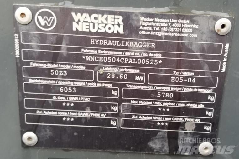 Wacker Neuson 50Z3 대형 굴삭기 29톤 이상