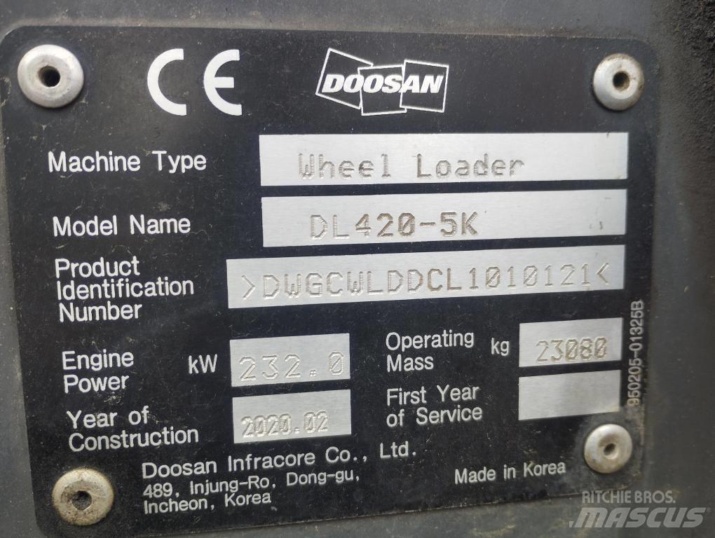 Doosan DL 420-5  휠로우더