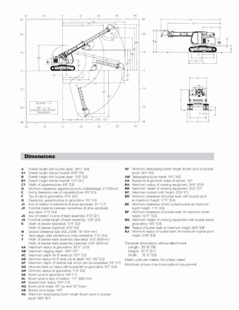 Gradall XL 5200 III 대형 굴삭기 29톤 이상