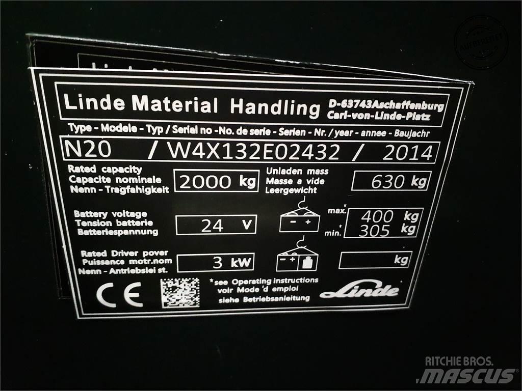 Linde N20-lang 경량 반출 리프터