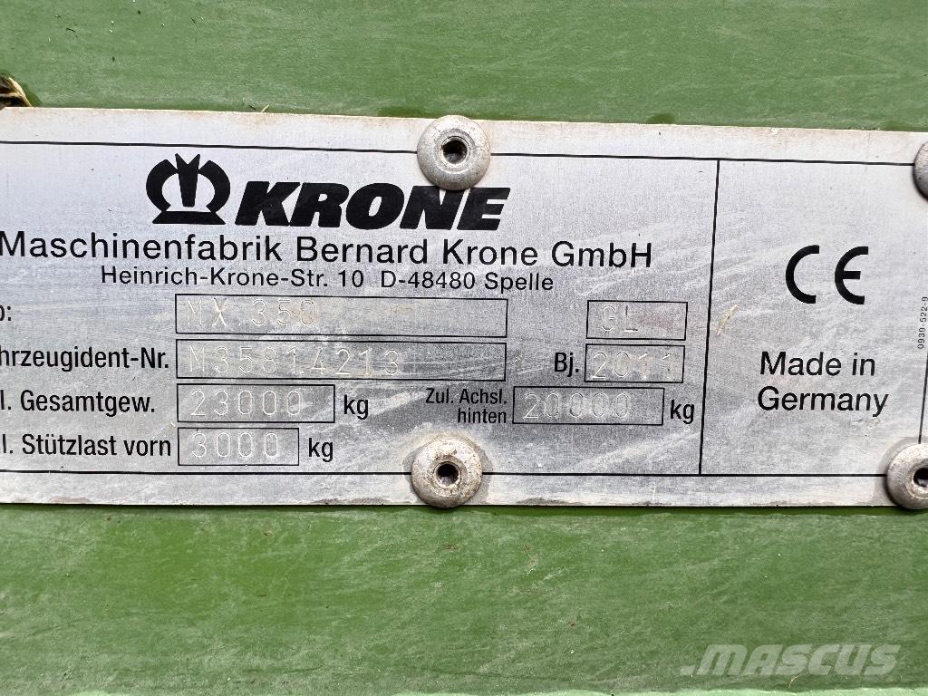 Krone MX 350 GL 자동 적재 트레일러