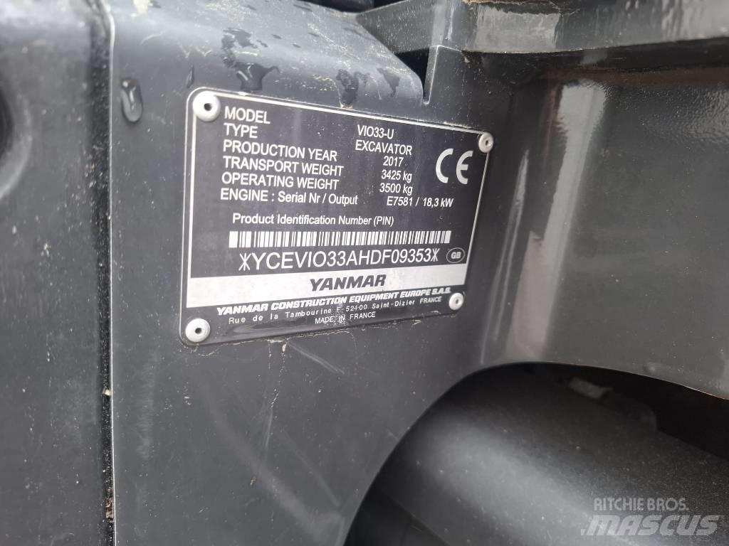Yanmar Vio 33 U 소형 굴삭기 7톤 미만